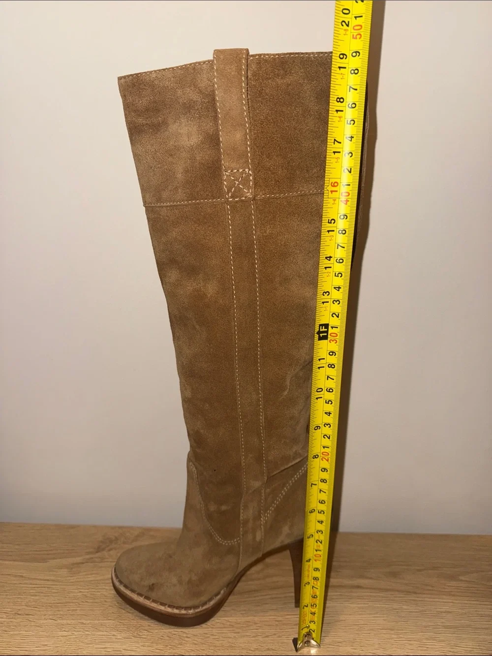 Michael Kors Suede Over-the-Knee Boots- Light Brown